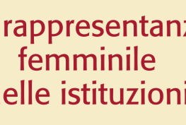 La rappresentaza femminile nelle istituzioni